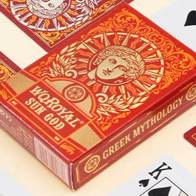 Sun God Greek Mythology Themed Red Edition Playing Cards